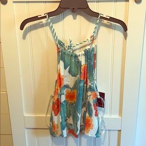 Floral crop top tank